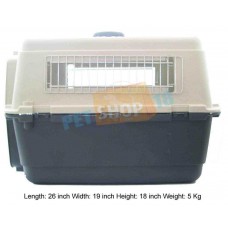 Deluxe Dog Travel Crate Brown L